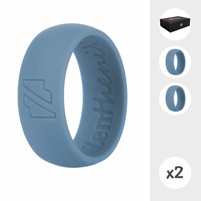 Blue Silicone Rings 2 Pack
