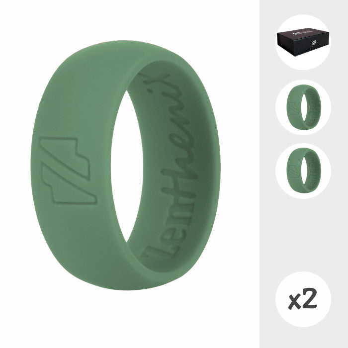 Green Silicone Rings 2 Pack