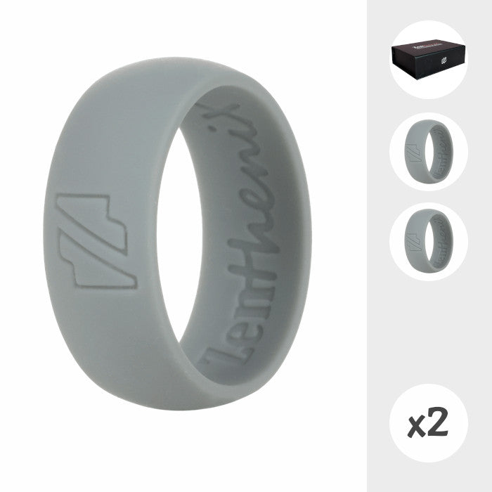 Grey Silicone Rings 2 Pack