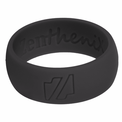 2 Pack ZentheniX® Silicone Rings (8.7mm) - Black