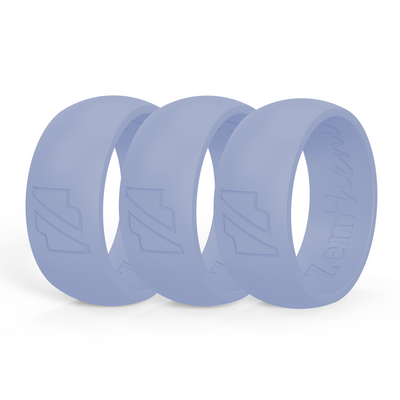 Silicone Rings (8.7mm) - Blue - 3 Pack