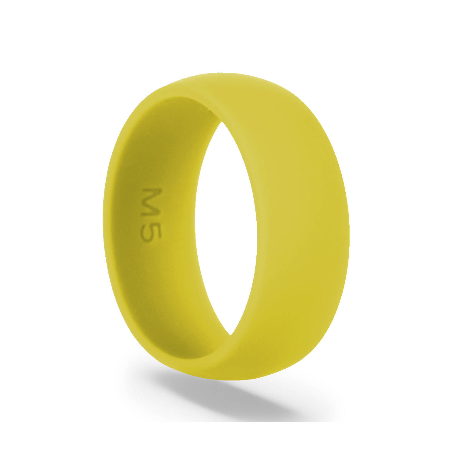 Yellow silicone ring rear view